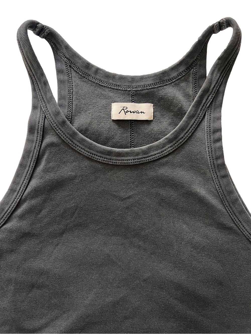 Rowan Pruitt Racerback Ribbed Tank Top - Size Large - Picture 5 of 9